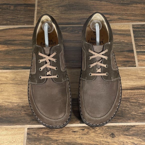 Finn Comfort Norwich Men\'s Size UK 8 Shoes Brown Nubuck Casual Comfort Oxford